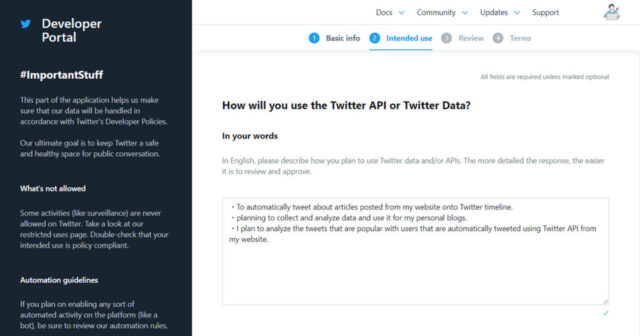 How will you use the Twitter API or Twitter Data?