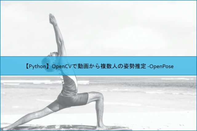 【Python】OpenCVで動画から複数人の姿勢推定 -OpenPose